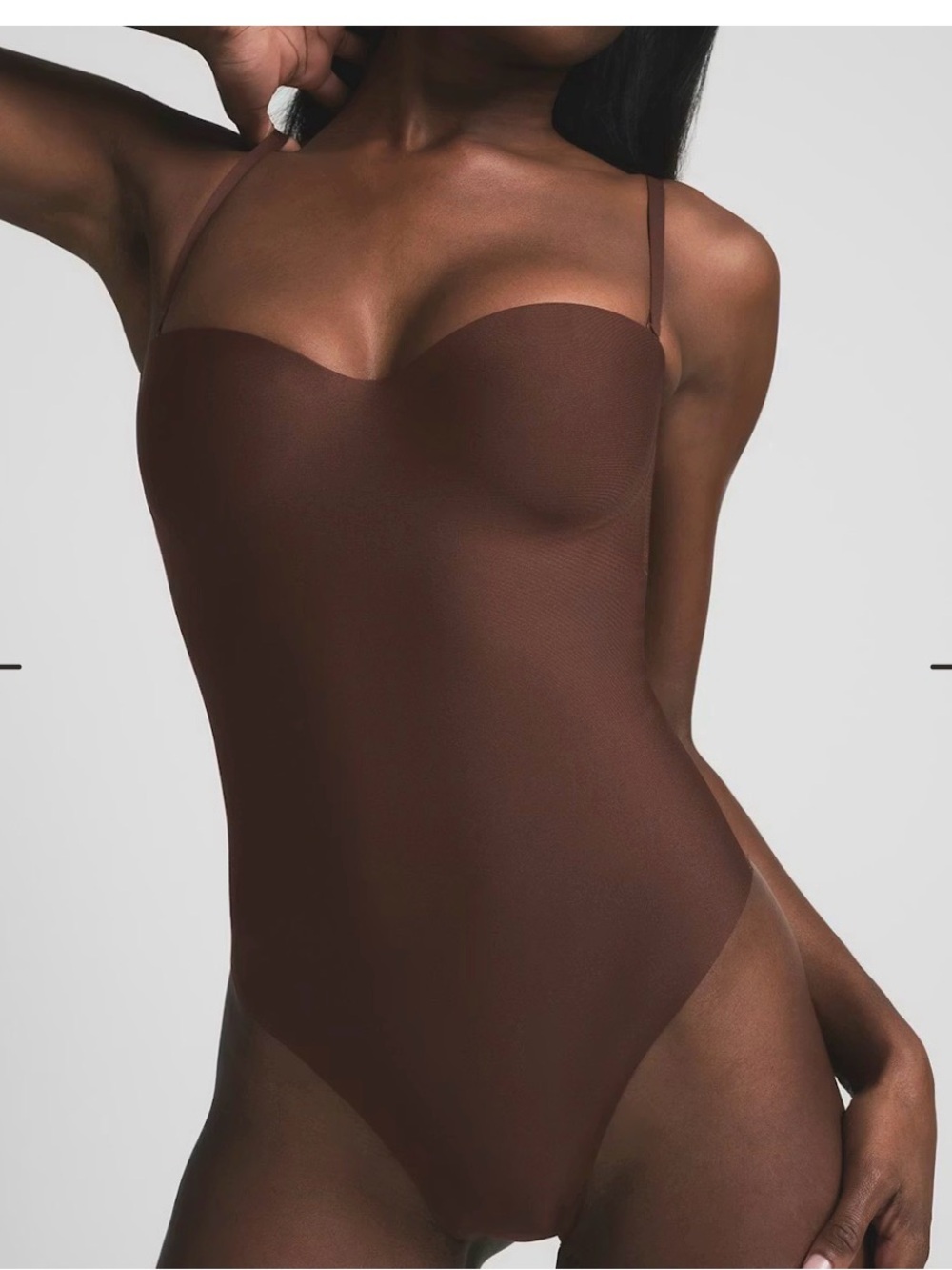 NWT- skims body - L underwire thong body suit - cocoa